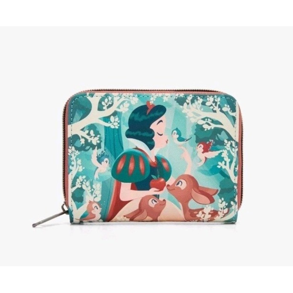 NWT Loungefly Disney Snow White And The Seven Dwarfs Forest Animals Zip Wallet